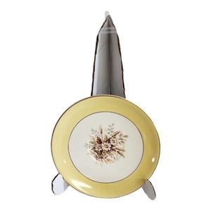 Vintage Cunningham & Pickett 6" Saucer Sunglow Floral 22K Gold Trim